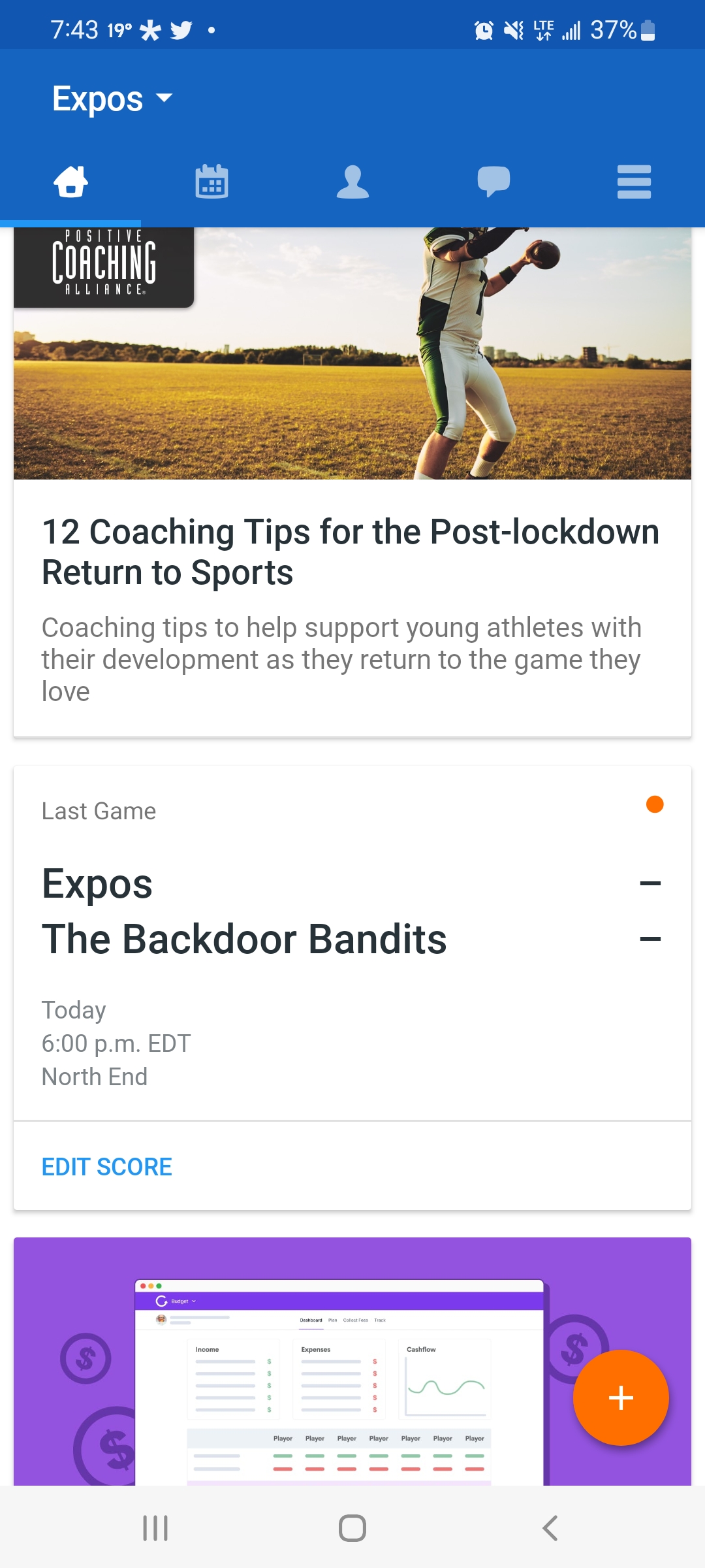 How to Post Your Score Using the TeamSnap App NorthShore Unlimited